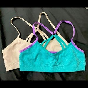 Hanes girls sports training bra 2 ct size 7/8